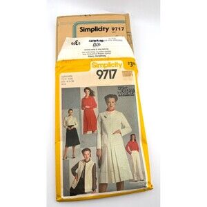 Vintage 1980s Simplicity sewing pattern #9717 size 18 20 pant skirt top UNCUT